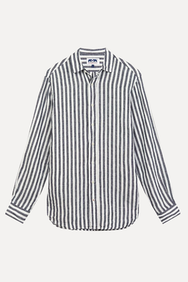 Navy Lines Abaco Linen Shirt from Love Brand & Co.