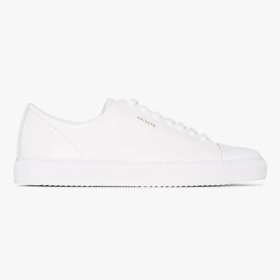 White Cap Toe Leather Low Top Sneakers from Axel Arigato