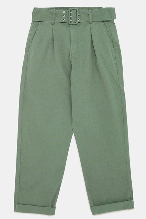 Trousers with Belt from Zara