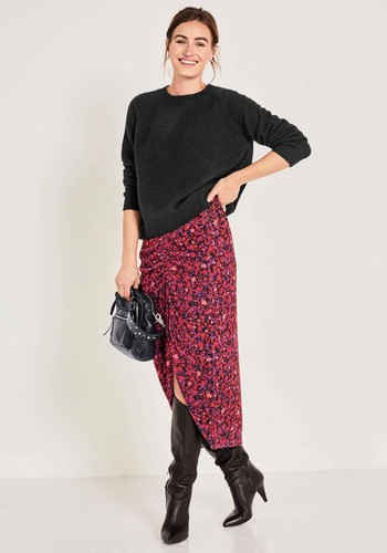 Martella Ruched Midi Skirt