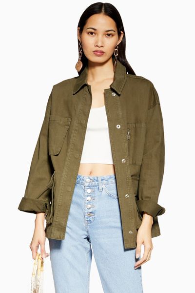 Khaki Longline Jacket