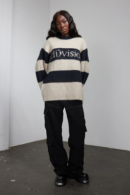 Striped Logo Knit Sweater from (Di)Vision