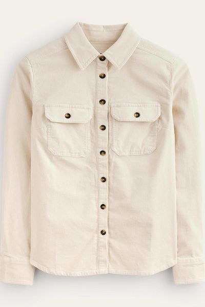 Straight-Fit Corduroy Shirt 