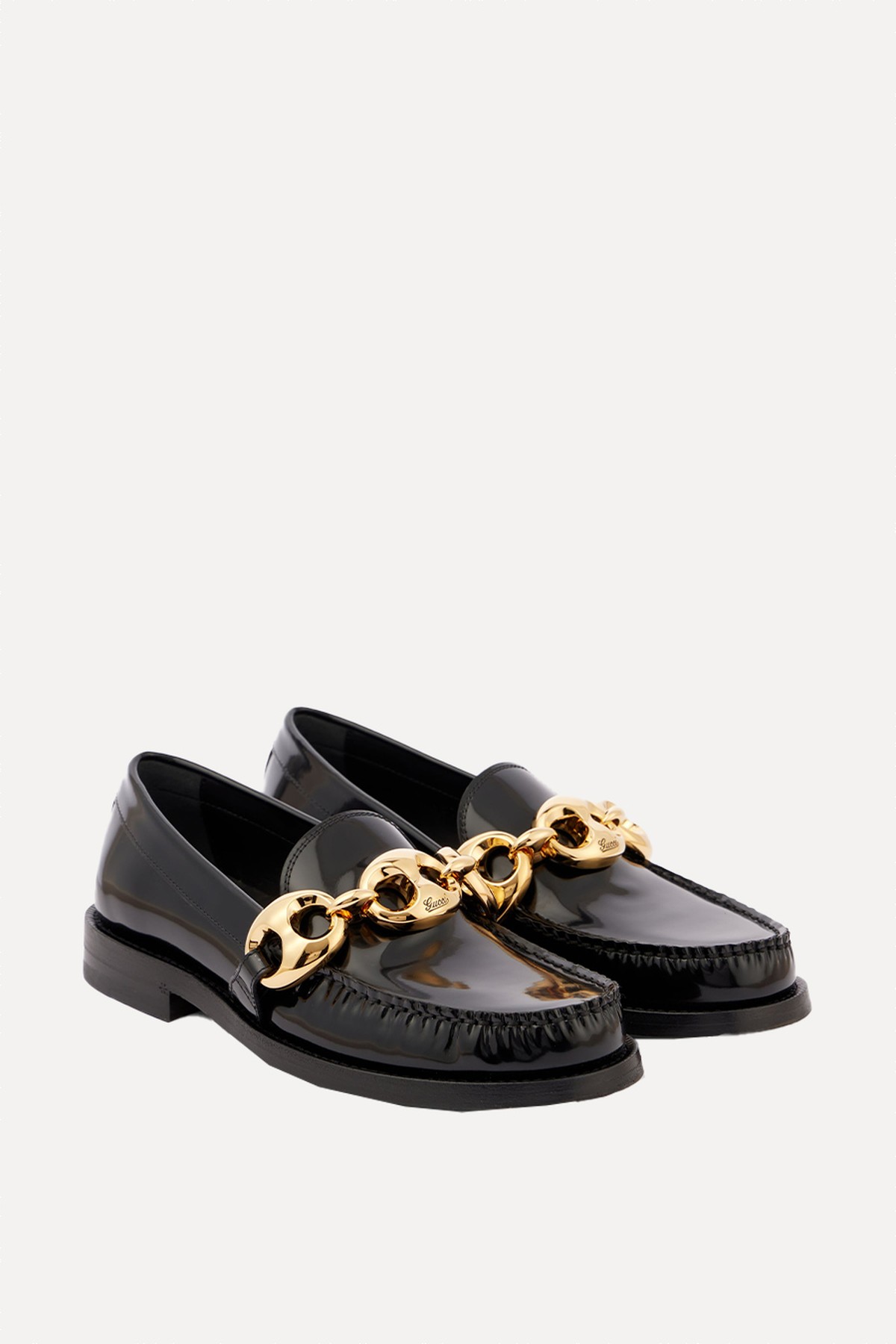 Marina Embellished Glossed-Leather Loafers from Gucci