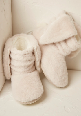 Faux Fur Bunny Slipper Boots from FatFace