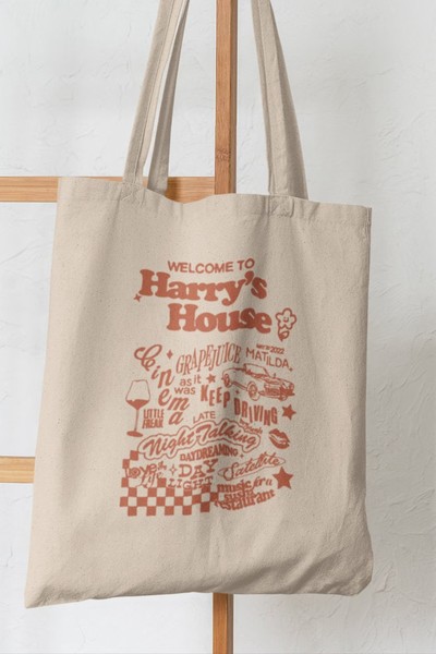 Harry Styles Welcome To Harry's House Tote Bag from Spunky Money Design