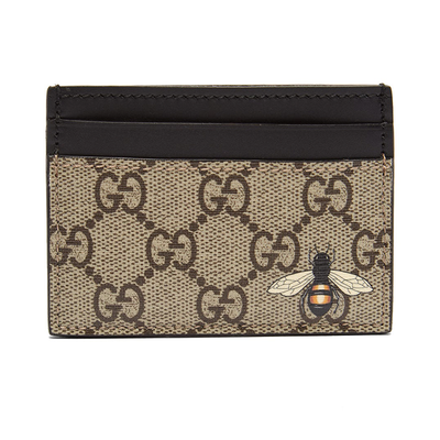 GG Supreme Bee-Print Canvas Cardholder from Gucci