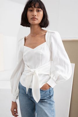 Tie Waist Blouse from & Other Stories