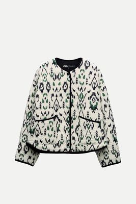 Printed Quilted Jacket  from Zara