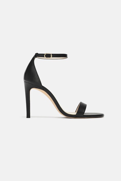 Black Leather Sandals from Zara