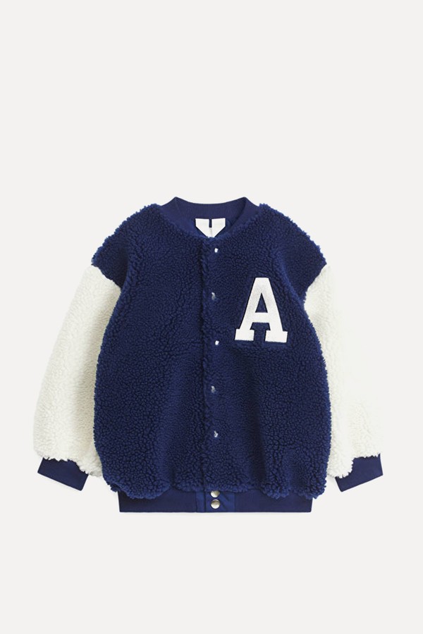 Oversized Pile Varsity Jacket from ARKET