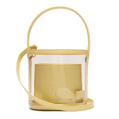 Bissett Leather & PVC Bucket Bag from Staud