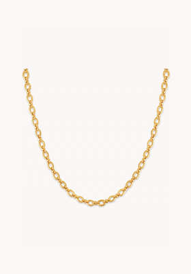Open Link Chain Necklace In Gold