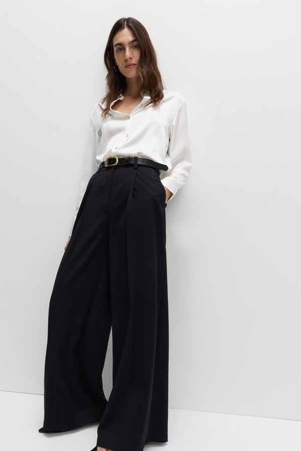 Pleated Wide Leg Trousers from Marks & Spencer