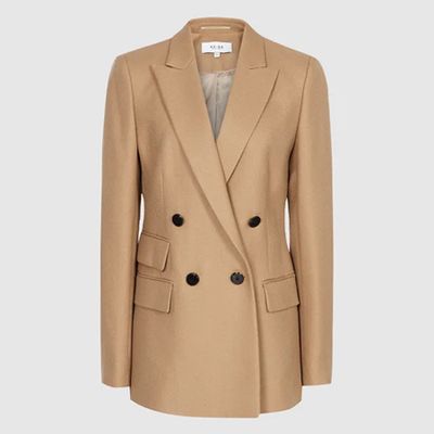 Wool Blend Double Breasted Jacket from Reiss