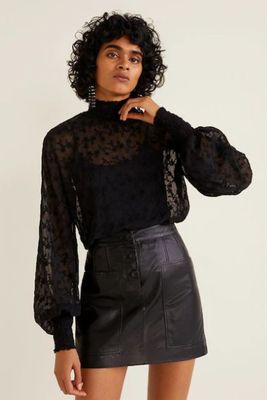 Embroidered Floral Blouse from Mango
