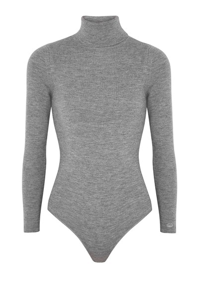 Galora Grey Roll-Neck Wool Bodysuit from LouLou Studio