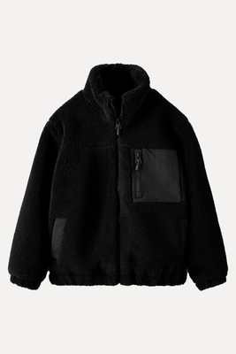Faux Shearling Jacket With Pocket from Zara