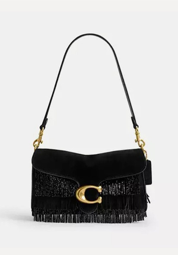 Tabby Shoulder Bag 26 With Crystal Beaded Fringe*