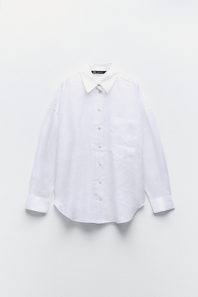 100% Linen Basic Shirt from Zara