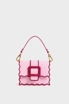 Waverly Scallop-Trim Mini Bag from Charles & Keith