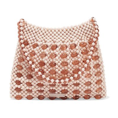 Mira Beaded Satin Shoulder Bag from Loeffer Randall