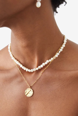Cielo Baroque-Pearl & 18kt Gold-Plated Necklace from By Alona