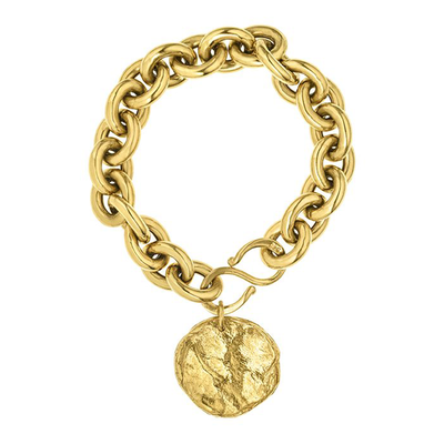 Chunky Chain Bracelet With Thalassa Disc from  Deborah Blyth