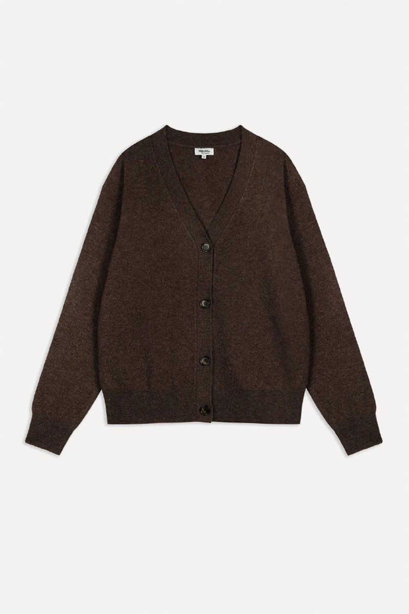 Finest Cashmere Knitted V Neck Cardigan from Rise & Fall