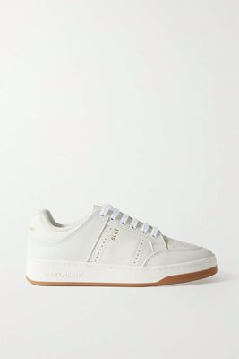 SL61 Logo-Print Smooth and Textured-Leather Sneakers from Saint Laurent