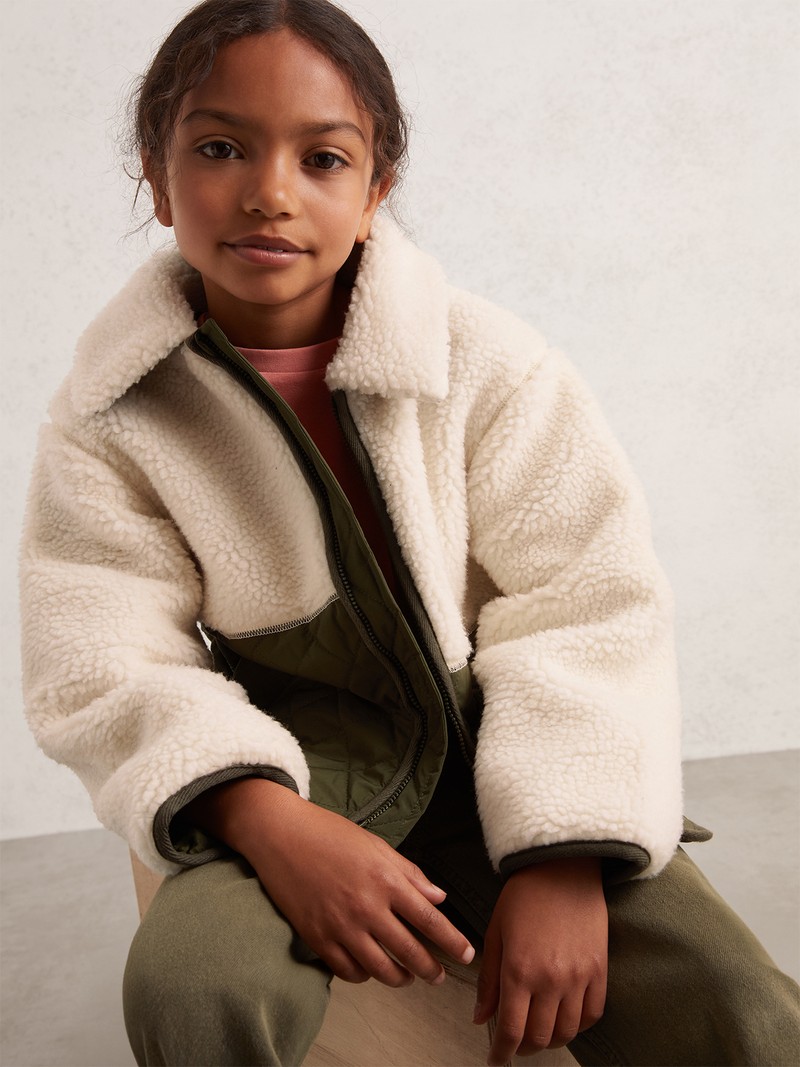 Jeanie Quilted Borg Jacket from Reiss