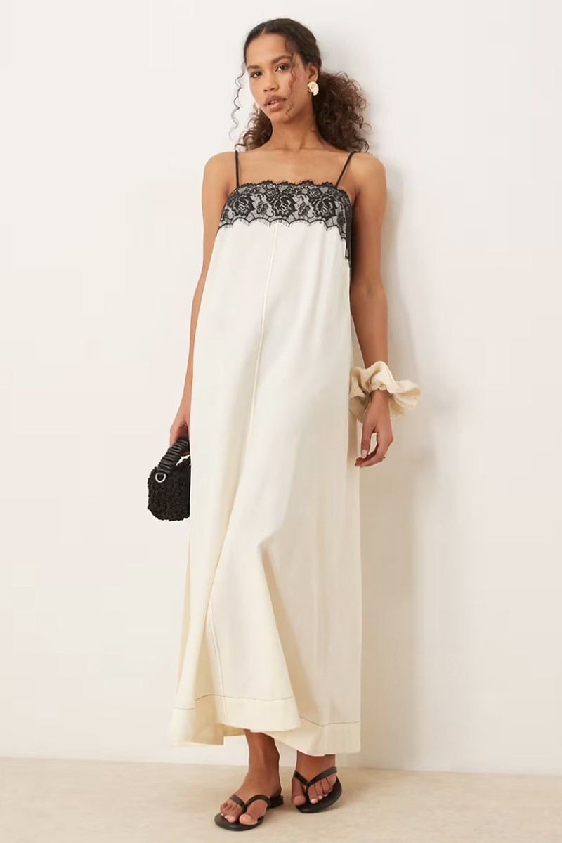 Knitted Stitchy Trousers With Embroided Panel from Topshop