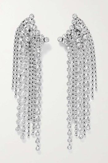 Midnight Dancin Silver-Tone Crystal Earrings from Isabel Marant