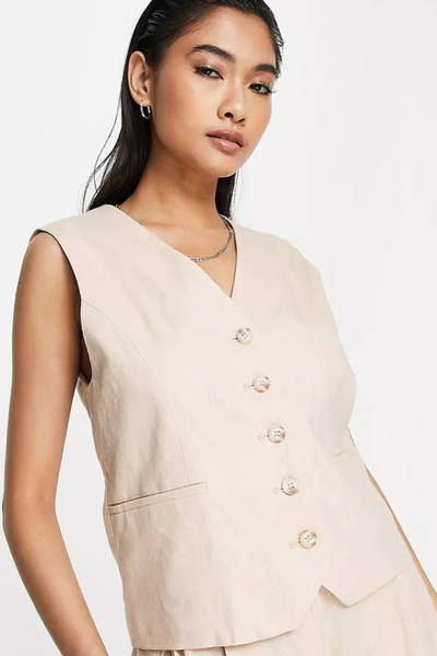 Linen Waistcoat from Topshop