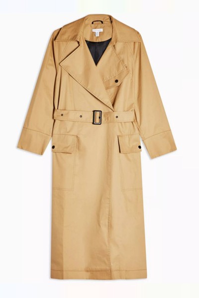 Belted Camel Trench Coat