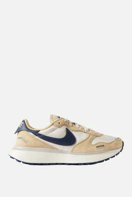 Phoenix Waffle Suede And Leather-Trimmed Canvas Sneakers  from Nike 