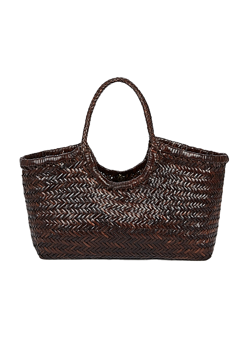 Nantucket Dark Brown Woven Leather Tote from Dragon Diffusion