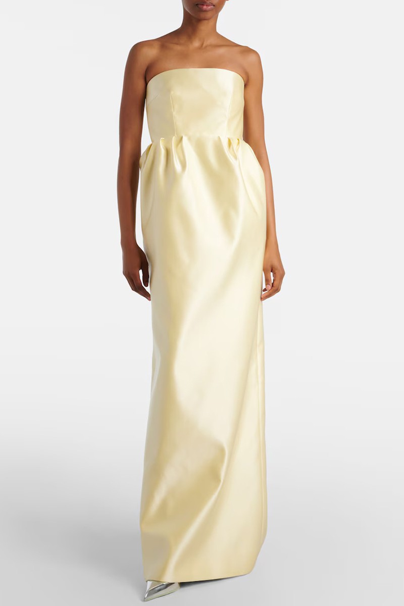 Strapless Silk Satin Gown from Prada