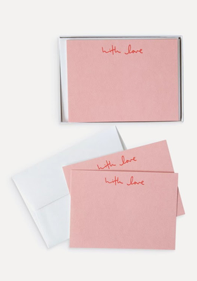 With Love Card Notelets Box Of 10 