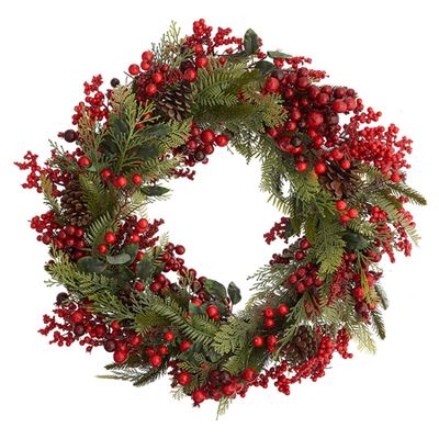 Red Berry & Pine Wreath from John Lewis & Partners