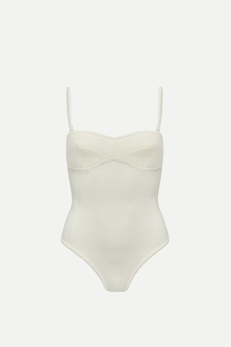 Textured Nylon Bustier Bodysuit from Bottega Veneta