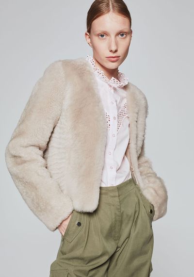 Statement Shearling Crop Jacket from Me + Em