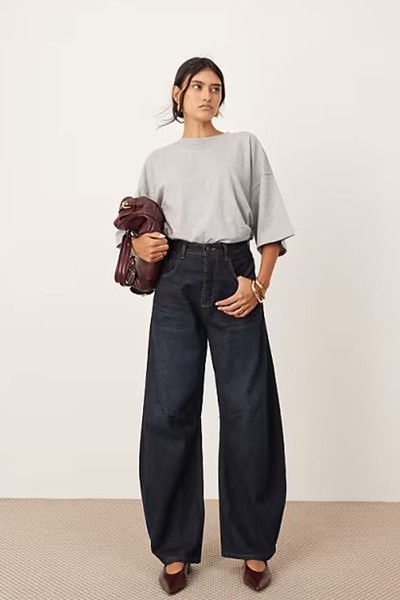 Sydney Denim Barrel Leg High Waist Jean from asos edition