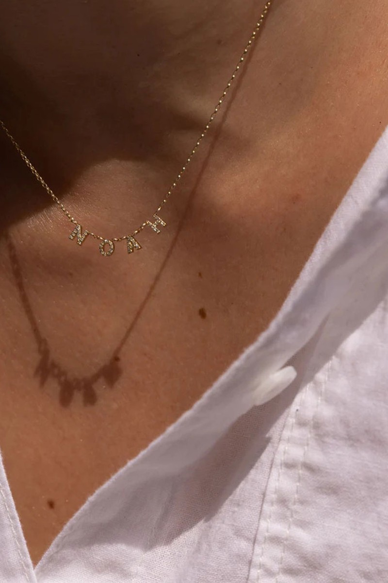 Connect Name Necklace from Aurum + Grey