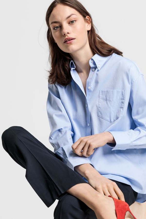 Ex-Boyfriend Fit Pinpoint Oxford Shirt