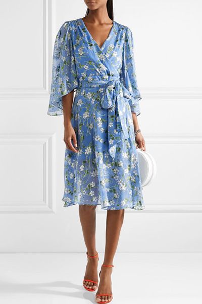 Halsey Belted Floral-print Devoré-chiffon Dress from Alice + Olivia