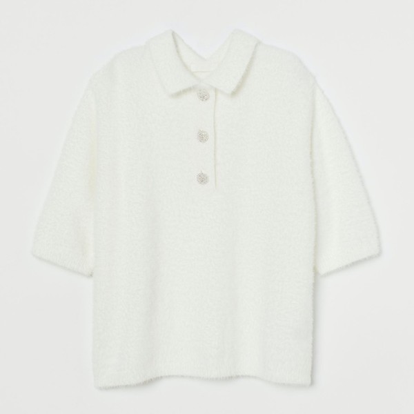 Sparkly Button Fluffy Top from H&M
