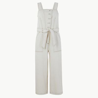 Denim Button Detailed Jumpsuit