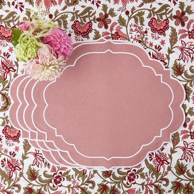 Poppy Dusty Pink Placemats from Mrs Alice