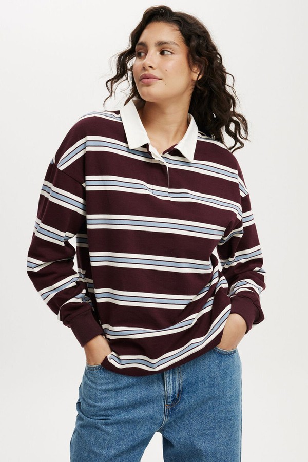Oversized Long Sleeve Polo from Cotton On